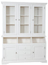 Biscottini Biscottini Libreria Country Legno Massello Tiglio Bianco Anticato 172x50x226
