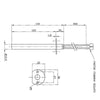 Resistenza accensione per stufe a pellet con flangia 14701036