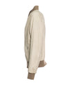David - Bomber Uomo Avorio in vera pelle camoscio