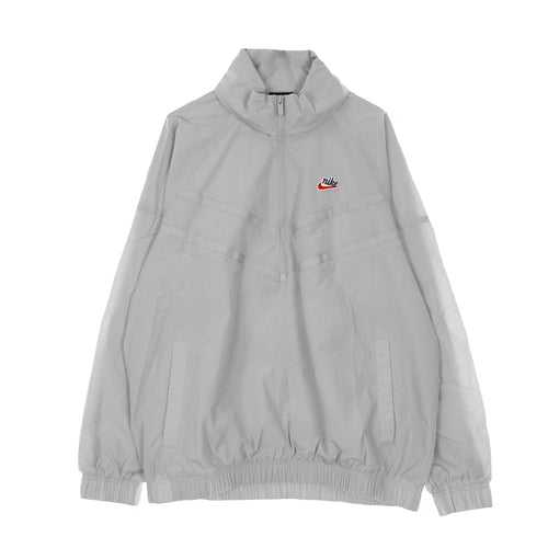 Nike Giacca a Vento Infilabile Uomo M Sportswear Heritage Windrunner Lnd Half-zip Hooded Jacket Lt Smoke Grey da uomo