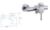 Rubinetto Bagno Moderno Cromato Lucido Miscelatore Orientabile Cabina Doccia 87389