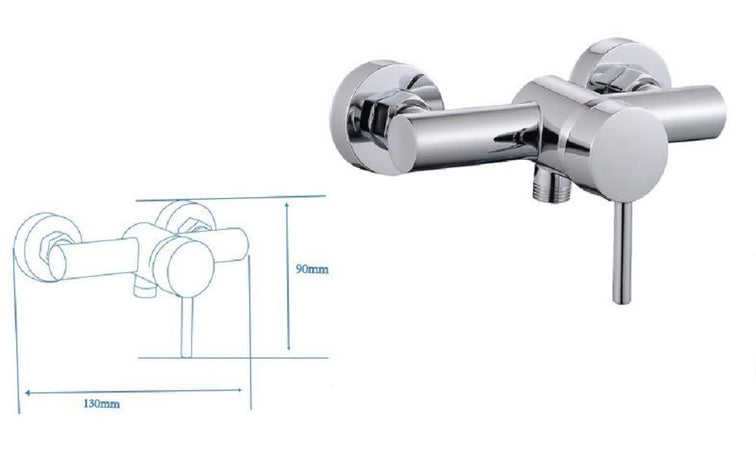 Rubinetto Bagno Moderno Cromato Lucido Miscelatore Orientabile Cabina Doccia 87389