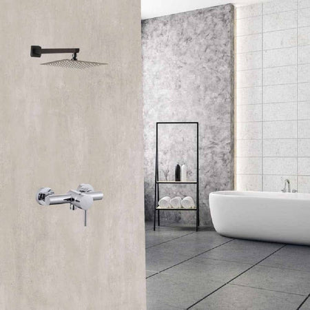 Rubinetto Bagno Moderno Cromato Lucido Miscelatore Orientabile Cabina Doccia 87389