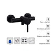 Rubinetto Bagno Moderno Nero Opaco Miscelatore Orientabile Cabina Doccia 87394