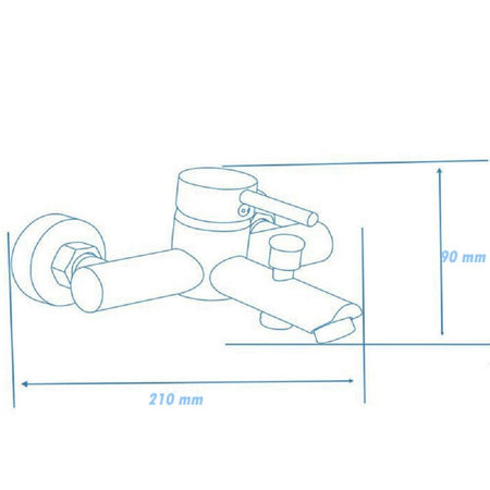 Rubinetto Bagno Ultra Moderno Nero Opaco Miscelatore Orientabile Per Vasca 87395