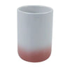 Bicchiere Porta Spazzolini Dentifricio Bianco Rosa Arredo Bagno Accessori 59907