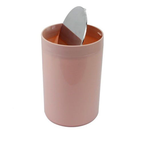 Pattumiera Cestino Secchio Rifiuti Rosa Accessorio Bagno Coperchio Basculante 79873