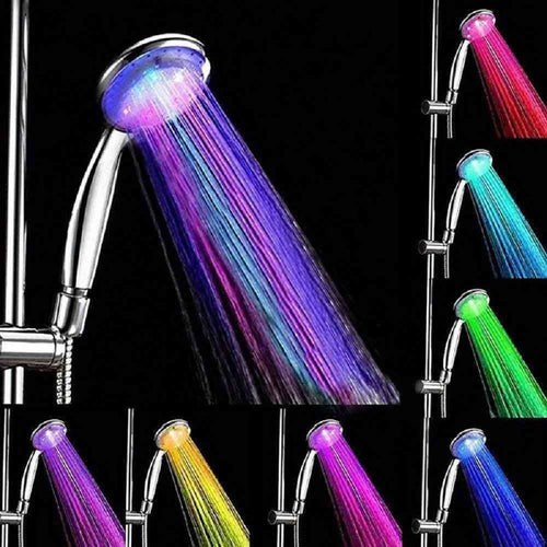 Soffione Led Rgb Doccetta A Telefono 25 Cm Cromoterapia Doccia Emozionale 79899