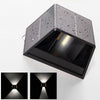 Applique Solare Led 4w Parete Up Down Sensore Crepuscolare Alette Regolabili Luce 4000k