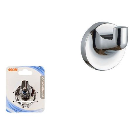 Appendino Gancio Porta Asciugamani Appendi Accappatoio Cromato Bagno 1 Posto 79801