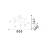 Plafoniera Moderna Octopus Materie Plastiche Bianco 6 Luci G9 3W 3000K