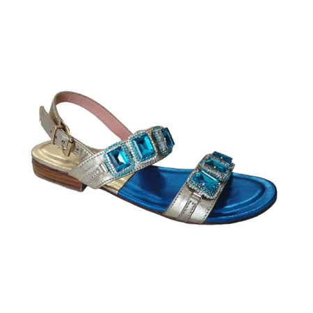 PREGUNTA Sandalo donna platino blu 2316011