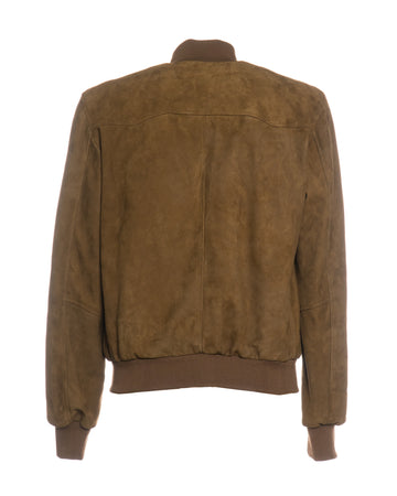 Polo Uomo - Bomber Cuoio in vera pelle camoscio