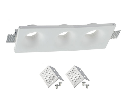 Porta Faretto In Gesso A Scomparsa 3 Led Fori Da Incasso Soffitto Verniciabile