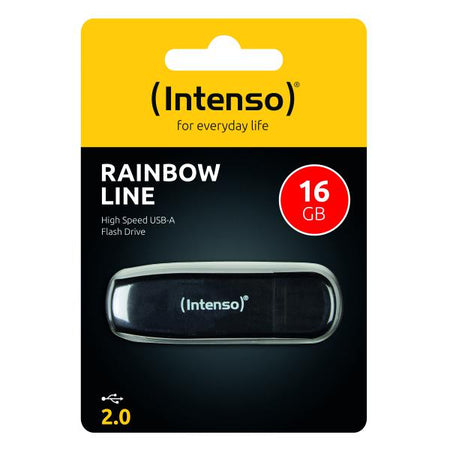INTENSO PEN DISK RAINBOW LINE 16GB BLACK USB 2.0