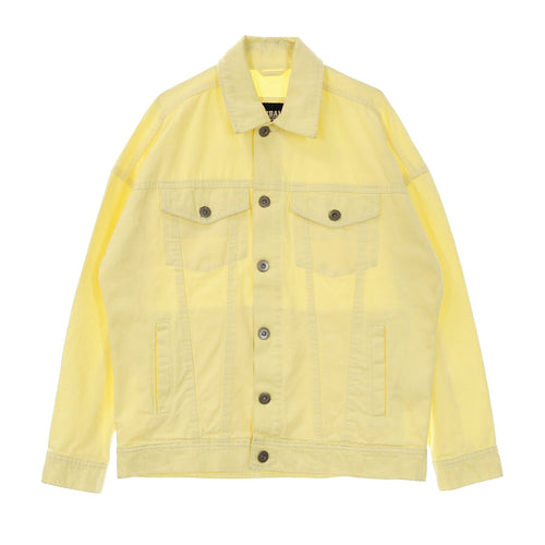 URBAN CLASSICS Giubbotto Jeans Uomo Oversize Garment Dye Jacket Powder Yellow da uomo