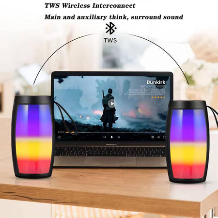 Cassa Portatile Bluetooth 5w Stereo Bluetooth Luce A Led Altoparlante Esterno