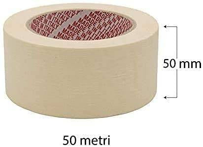 Nastro Carta Gommata Professionale 6 Rotoli 50x50 Mt Per Mascherature Pittura