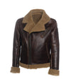 Chiodo Alberto - Chiodo Uomo Marrone e Beige in montone Shearling