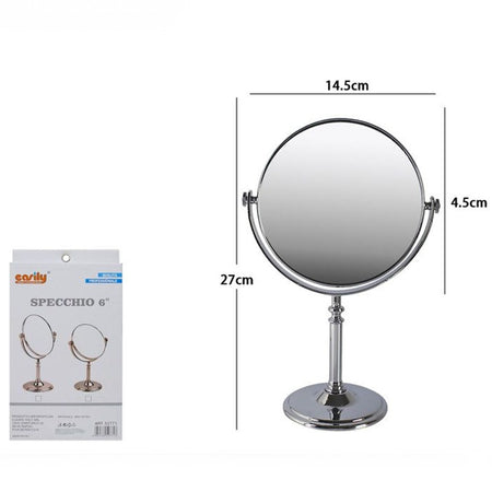 Specchio 6" Da Tavolo Make Up Trucco Accessorio Appoggio Bagno Donna 27 Cm 52771
