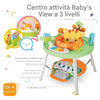Centro Attività per Bambini e Neonati 3in1 con Seduta Giochi e Tastiera Musicale