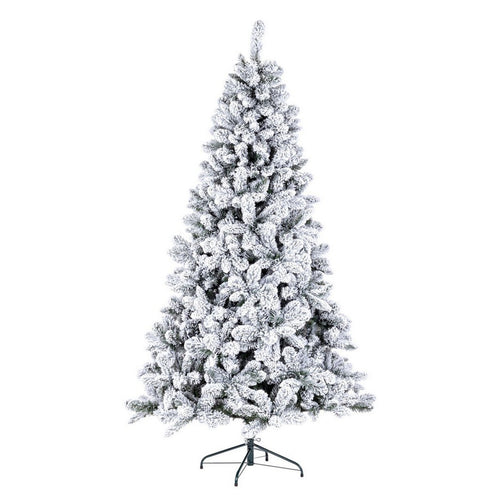 Albero di Natale innevato Plateau Rosa in PVC di altissima qualità + Flock