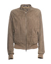 Timberly - Bomber Donna Fango in vera pelle camoscio