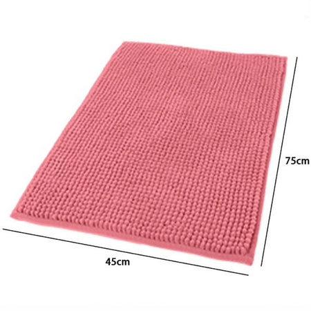 Tappeto Tappetino Per Bagno Arredo Accessorio 45 X 75 Cm Rosa In Tessuto 69949