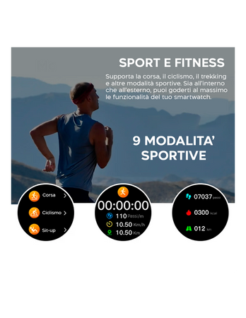 Smartwatch Hw23 Pro Per Ios E Android Bluetooth Touch Sport Fitness Salute Uomo