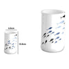 Bicchiere Porta Spazzolino Bianco Con Pesciolini In Ceramica Arredo Bagno 69876