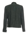 U08 - Giacca Uomo Verde Petrolio in vera pelle Camoscio