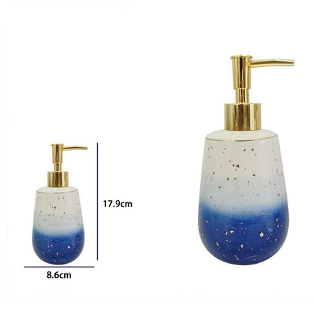 Dispenser Per Sapone Liquido Bianco Blu Lavandino Accessori Arredo Bagno 79966