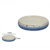 Piatto Piattino Porta Sapone Saponetta Bagno In Ceramica Bianco Blu Arredo 79968