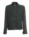 U08 - Giacca Uomo Verde Petrolio in vera pelle Camoscio