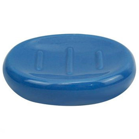 Piattino Per Sapone In Ceramica Blu Portasaponetta Moderno Accessori Bagno 79258