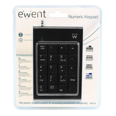 TASTIERINO NUMERICO EWENT USB NERO