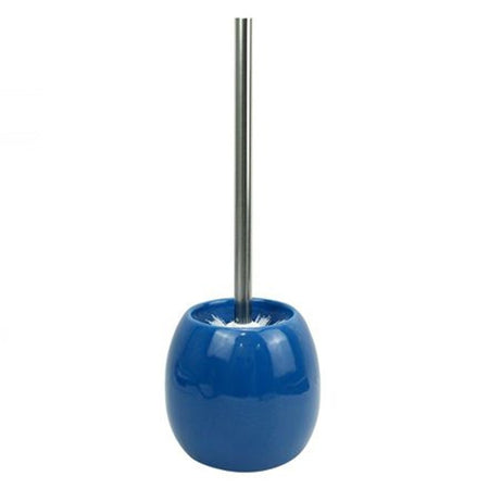 Porta Scopino In Ceramica Blu Con Scopino Moderno Accessori Arredo Bagno 79259