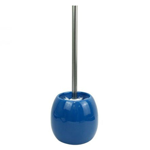 Porta Scopino In Ceramica Blu Con Scopino Moderno Accessori Arredo Bagno 79259