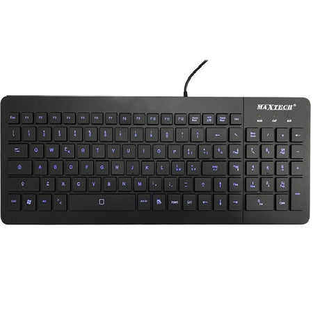 Tastiera Wired Retroilluminata Impermeabile Windows Pc Con Filo Maxtech Ek-720m