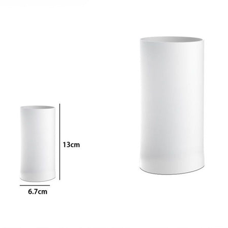 Bicchiere Porta Spazzolini Dentifricio Cilindrico Bianco Bagno Accessori 69896