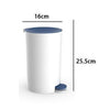 Cestino Pattumiera A Pedale Arredo Bagno Bianco Blu In Plastica Accessorio 69893