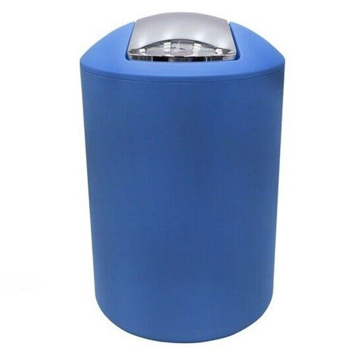 Pattumiera Cestino Secchio Rifiuti Gettacarte Accessorio Arredo Bagno Blu 69905