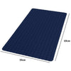 Tappeto Tappetino Antiscivolo Per Bagno Arredo 69x39cm Blu Con Quadratini 69899
