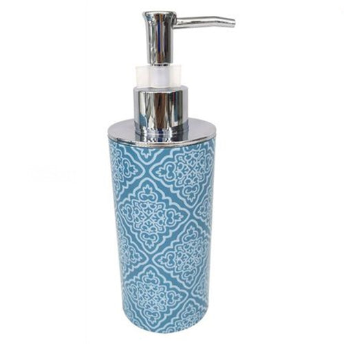 Dispenser Portasapone Liquido Celeste Con Maioliche Arredo Accessori Bagno 87025