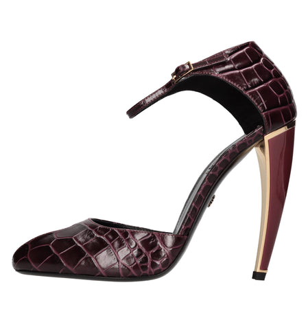 Roberto Cavalli Scarpe con Tacco Bordeaux da donna