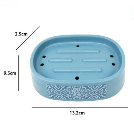 Porta Sapone Saponetta Accessorio Per Arredo Bagno Celeste Con Maioliche 87028