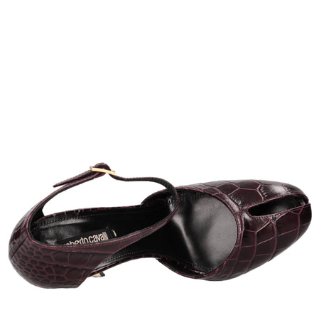 Roberto Cavalli Scarpe con Tacco Bordeaux da donna