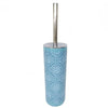 Portascopino Con Scopino Bagno Wc Toilette Celeste Con Maioliche Completo 87029