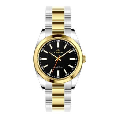 Orologio LORENZ uomo Glam tempo acciaio bicolore / nero
