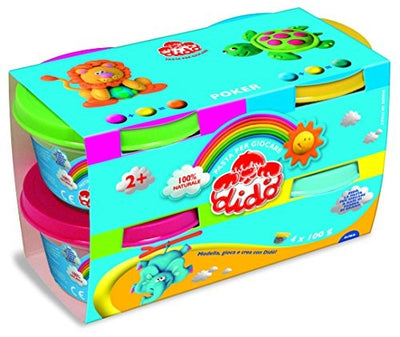 Dido' - Pasta da modellare Didò Poker - 4 Barattoli da 100 gr. (F390700)